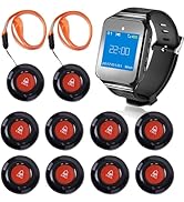 CallToU Caregiver Pager Wireless Smart Call Button 500+ ft Vibration Pager Nurse Calling Alert Sy...