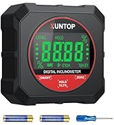 XUNTOP 4x90°Digital Angle Finder Strong Magnetic Bottom Digital Angle Gauge±0.2° Accuracy Angle M...