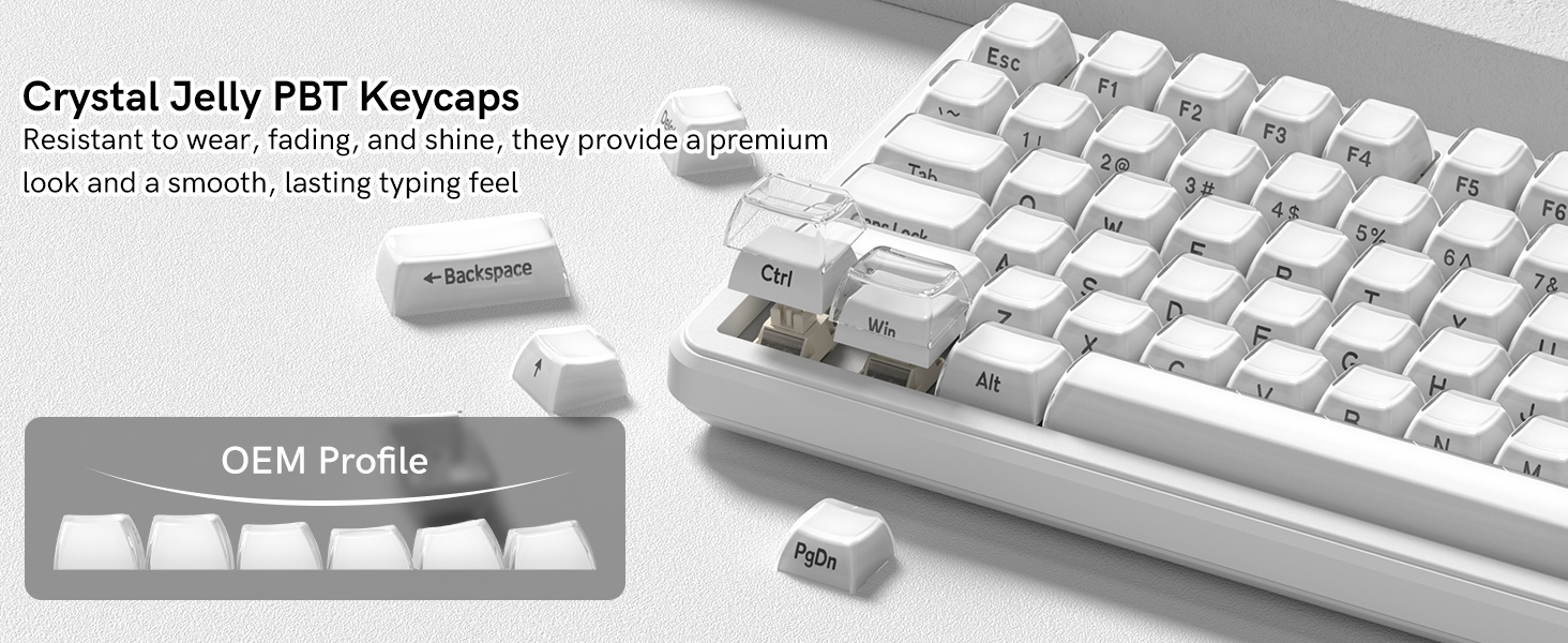 Mechanical Keyboards Crystal Jelly PBT Keycap