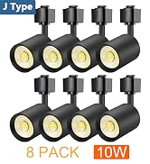 VANoopee 8 Pack J Type Track Lighting Heads 10W Dimmable LED Track Light Heads for Juno Track Lig...
