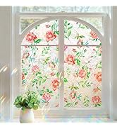 Coavas Window Privacy Film, Rainbow Stained Glass Decorative Window Clings, Anti-UV Heat Control ...