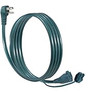 6FT Green Outdoor Extension Cord for Christmas Light - 16AWG Cold Weather Outdoor Extension Cord,...