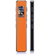 Digital Voice Recorder with Playback – 1536Kbps HD Lossless Recording, Voice Activated Recorder w...