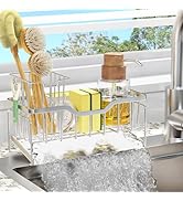 StorageRight Kitchen Sink Caddy Organizer, Rustproof Sponge Holder for Kitchen Sink, Instant Dry ...