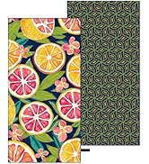 Oversized Microfiber Beach Towel Thin, Tropical Fruit Lemon Double Side Printed Towel 1PC, Large ...