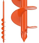 Upgraded Auger Drill Bit for Post Hole Digger 3 X 32 Inch Garden Spiral Hole Drill for Bulb Plant...