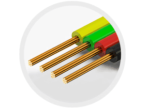 copper conductors of rj11 to rj45 cable