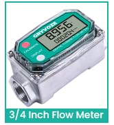 GRYVOZE 3/4 Inch Digital Turbine Flow Meter, 10.5-74 GPM Inline NPT Thread Fuel Flowmeter with LC...