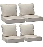 AAAAAcessories Outdoor Seat Cushions for Chairs, Fade-Resistant, Waterproof Patio Furniture Repla...