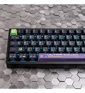 ULTRAEQUIP PBT Keycap Set, Cyberpunk Style, Shine-Through Side Printed, Cherry Profile, 129 Keys,...