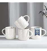 HaWare 14OZ Coffee Mugs Set of 4, Stoneware Coffee Cups with Handle, Latte Mug for Man, Woman, Da...