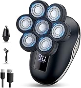 UPTARD Electric Head Shaver for Bald Men - LED, Travel Lock, Nose Hair &amp; Sideburns Trimmer