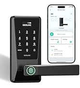 DESLOC Smart Lock D120L with Handle, Built-in WiFi Keypad Lock for Interior Door, 0.5S Keyless En...