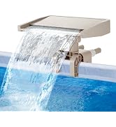 Pool Fountain Waterfall for Above Ground Pools - Adjustable to Fit Various Frames, Waterfall Pool...