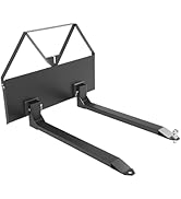 VEVOR Skid Steer Pallet Forks, 2600 lbs Rated Capacity, Pallet Fork Frame Attachment with 48-inch...
