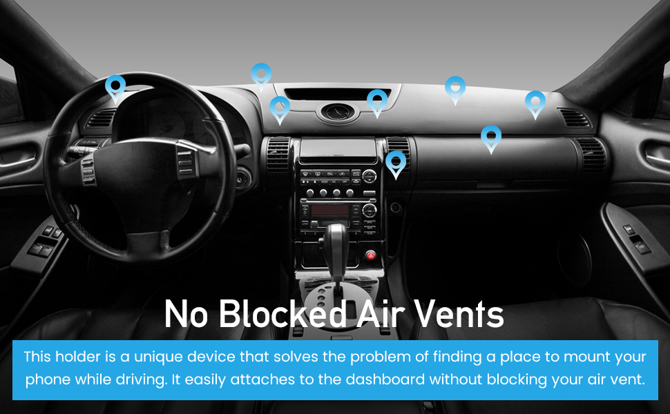 Secure dashboard mounting with charging cable holder