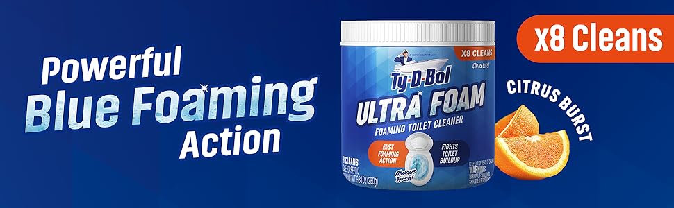 Powerful Blue Foaming Action