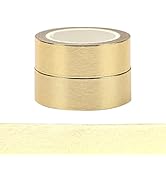 NatSumeBasics Gold Foil Washi Tape Set 2pcs 0.6in. x 32ft. Metallic Washi Tapes Craft Masking Tap...