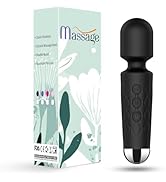 jtffer Handheld Cordless Personal Wand Massager – Waterproof, USB Rechargeable, 20 Vibration Patt...