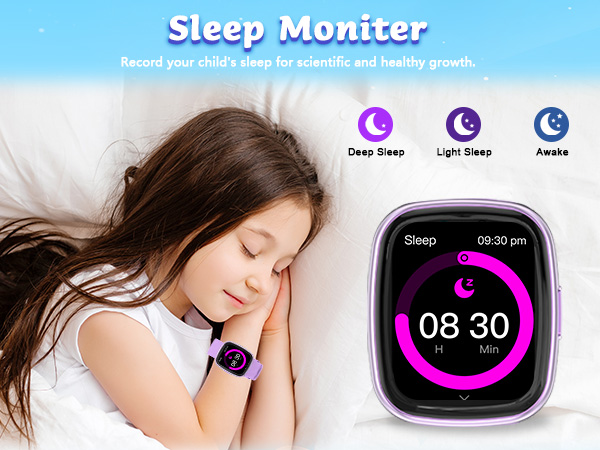 kids smart watch, kids fitness tracker, smart watch for boys girls ages 8-12, waterproof kids watch