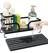 Uninol Sponge Holder for Kitchen Sink,Sink Caddy Organizers with Stone Drying Tray, Kitchen Sink ...