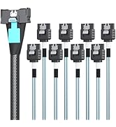 MCIO to SATA Cable, MCIO 8X SFF-TA-1016 to 8X SATA, Mini Cool Edge IO Host/RAID to SATA Target HD...