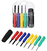 Mini Screwdriver Sets with Magnet, 8 in 1 Screw Driver Tool Phillips/Slotted Head Tips Screwdrive...