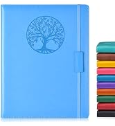 Biuwory Lined Journal Notebook for Women Men,256 Pages A4 Large Hardcover Leather Journals for Wr...