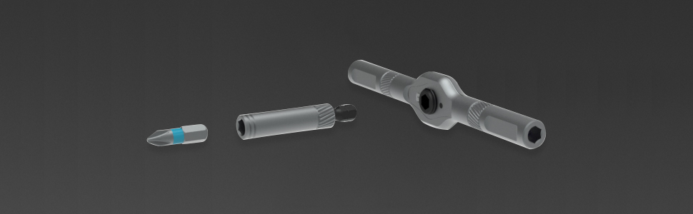 3 assembling ways for different length or space requirement bit set