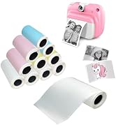 10 Rolls 2.24x1 Kids Instant Camera Refill Paper- Thermal Sticker Paper Rolls, HD Printing for Mo...