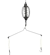 Carp Fishing Feeder Baits Cage, Spring Fish Feeder with Holder,Inline Methods Fishing Tackle Bait...