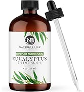 NaturoBliss 100% Pure Natural Undiluted Eucalyptus Essential Oil (4oz) Premium Therapeutic Grade ...