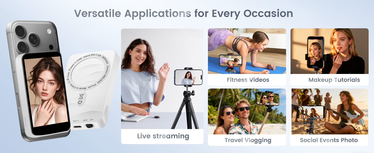 magnetic selfie screen