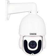 PTZ POE IP Camera Outdoor, 1080p Network Security IP Camera, Pan Tilt 18X Optical Zoom, 196ft Nig...