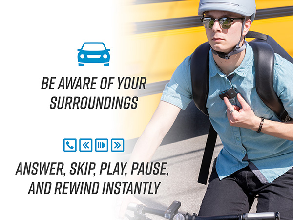 Noxgear 39g Speaker | Be Aware of Your Surroundings and Answer, Skip, Play, Pause Instantly