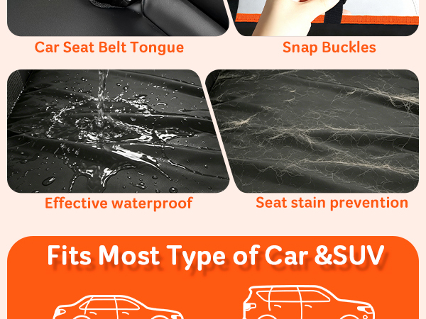 Dog Car Seat Cover for Back Seat