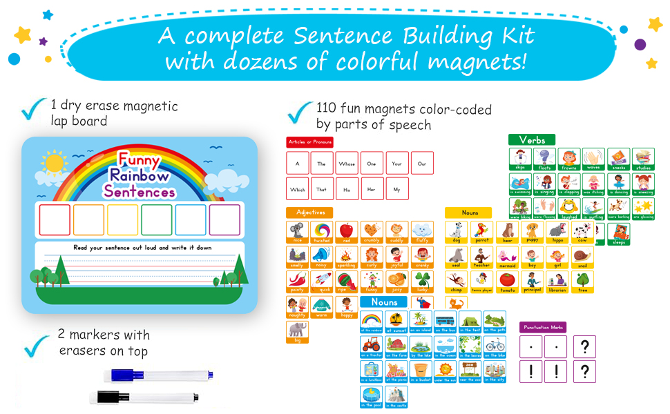magnetic sight words building speak and spell teaching manipulatives learn to read preschool toys