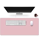 Leather Mouse Pad Mat Desk Protector, Large Extended Desk Pad PU Leather Computer Desktop Laptop ...