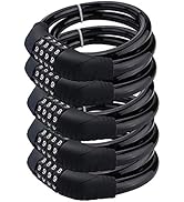 Security Bike Lock 4 Digit Resettable Combination Cable Lock for Bicycle Without Mounting Bracket...