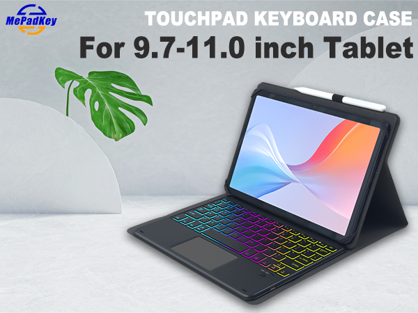 Universal Touchpad Keyboard Case for 9.7-11.0 tablet-Black-1-1