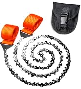 Rope Saw for Tree Limbs - Pocket Chainsaw for Survival with Bag | Stainless Steel 25" Folding Tre...