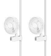 Simple Deluxe Clip Fan, 6-Inch Grow Tent Fan, Monkey Fan, Adjustable 90° Angles, 15W, 2-Speeds Co...