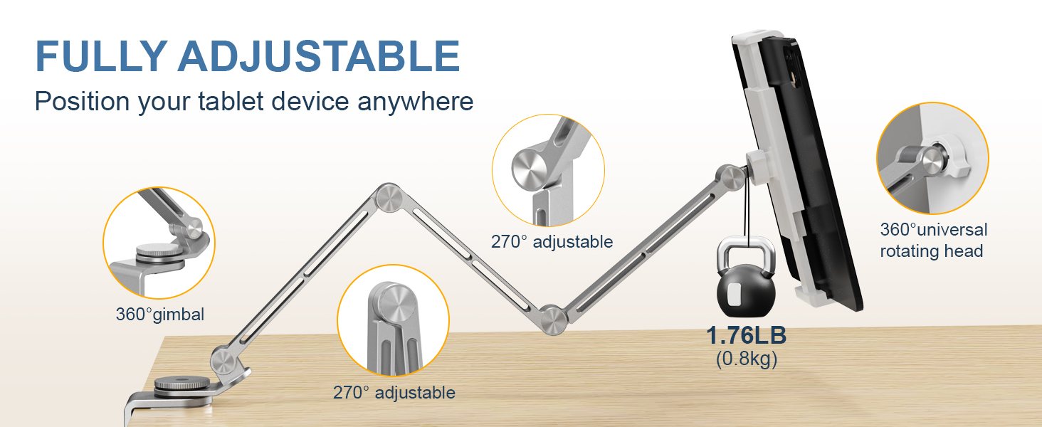 fully adjustable silver