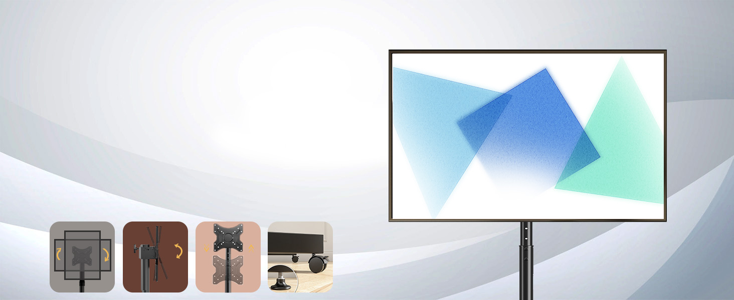 rotating tilting adjustable tv stand