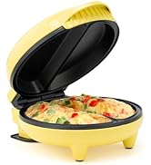 Holstein Housewares - Non-Stick Omelet &amp; Frittata Maker, Yellow/Stainless Steel - Makes 2 Individ...
