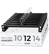 Smartor Pants Hangers - 30 Pack, Black Clips Hangers with 360° Hooks, Shorts Hanger with Strong C...