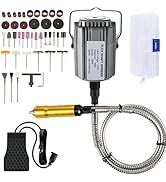 VEVOR Flex Shaft Grinder 780W Rotary Tool 500-23000RPM Rotary Carver with 1/4" 3-Jaw Chuck &amp; Step...