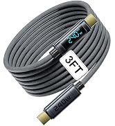 toocki USB C Cable 3.3ft 240W Fast Charging Cord with LED Display Compatible with iPhone 16 15 Pr...