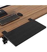 BONTEC Ergonomics Desk Extender Tray Colored Carbon Fiber, 20x9.5 Inch Table Mount Arm Rest Shelf...