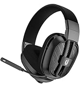 Jeecoo 2.4GHz Wireless Gaming Headset for PC PS5 PS4 Nintendo Switch, Bluetooth 5.3 Gaming Headph...